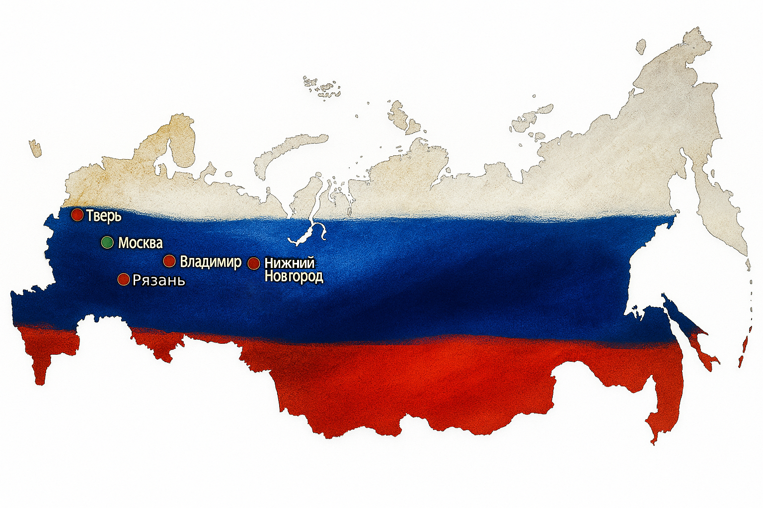 Карта посещённых детских домов